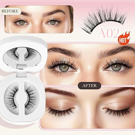 Magnetic Eyelashes with Applicator Reusable