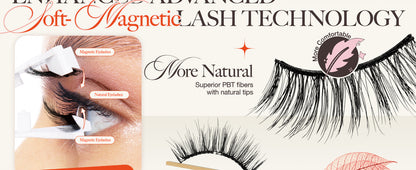 Magnetic Eyelashes with Applicator Reusable