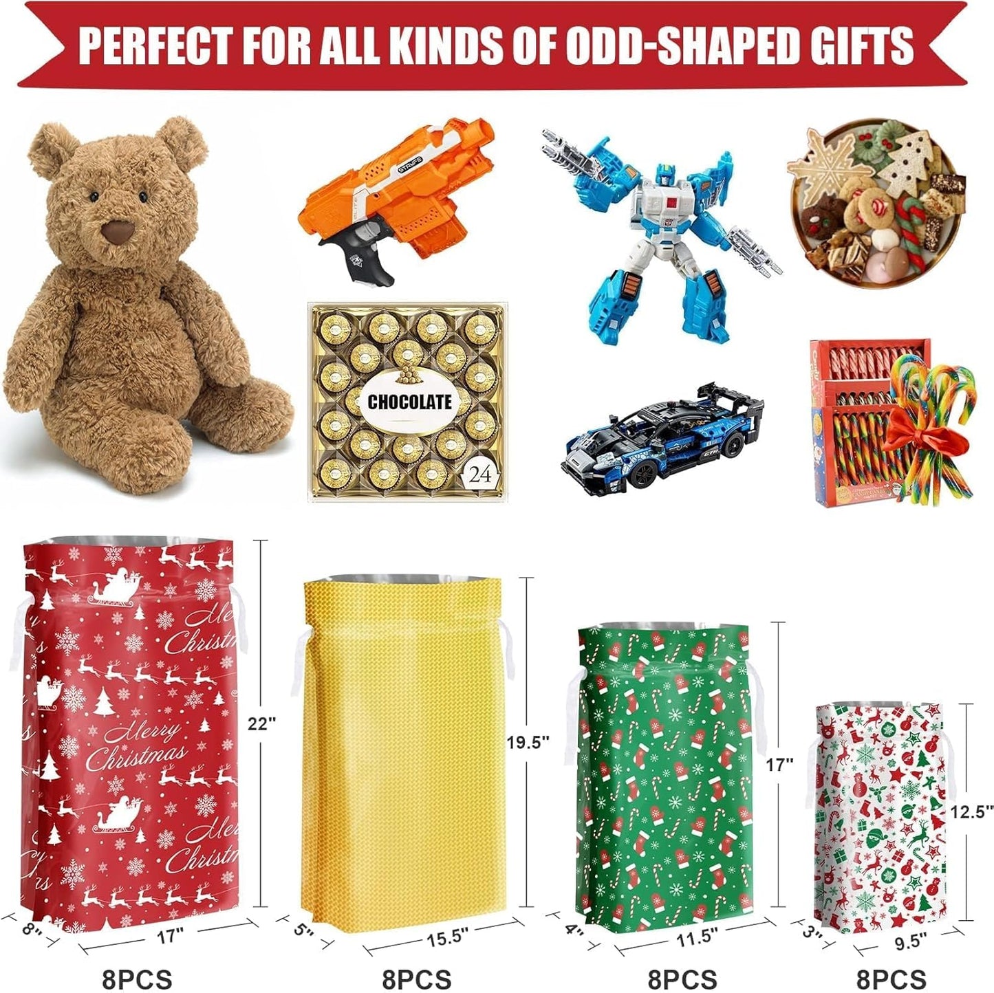 Kringle Express Drawstring Gift Bags